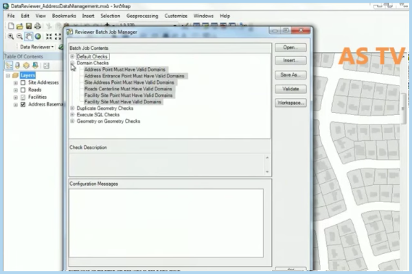 ArcGIS Data Reviewer - Extension Screenshot