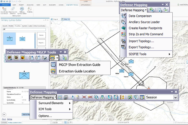 Esri Defense Mapping - Extension Screenshot