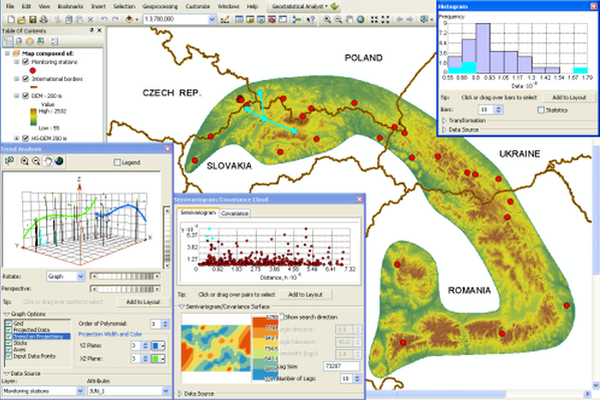 ArcGIS Geostatistical Analyst Screenshot