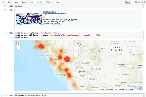 ArcGIS API for Python Screenshot