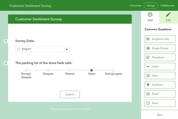 Survey123 for ArcGIS Screenshot